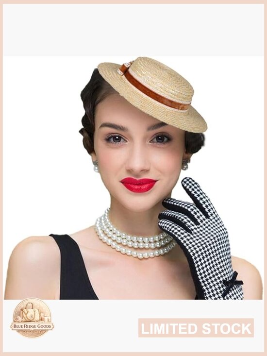 Straw Bowknot Boater Hat Summer Beach Sun Hat Womens Fedora Jazz Hat main image 4